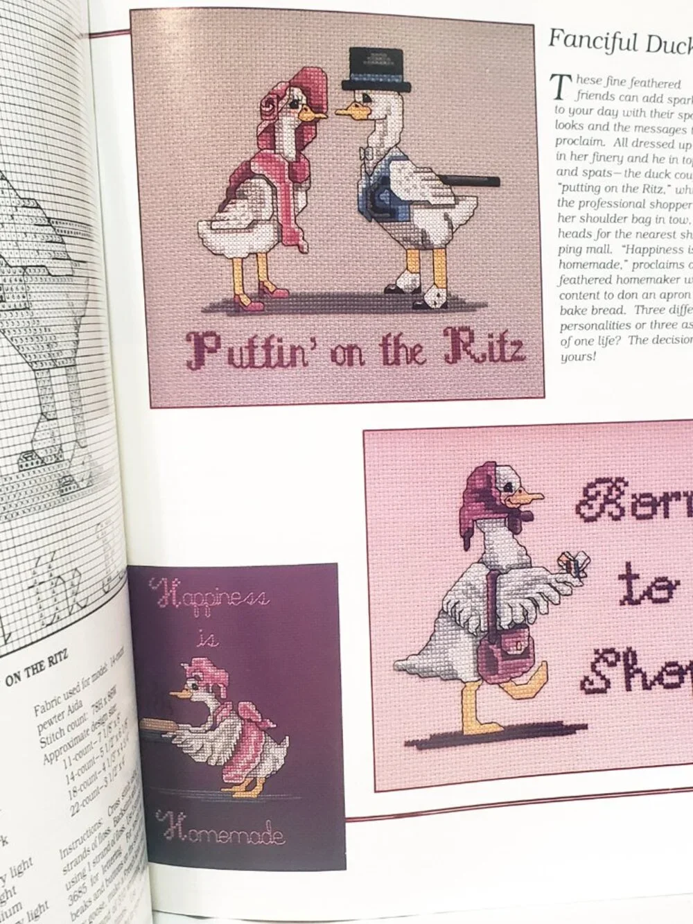 Just CrossStitch Magazine Jan Feb 1988 Kissing Fish Scarlet Letter Eagle Bluff